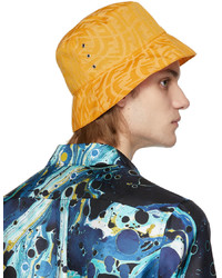 Fendi Yellow Woven Hat