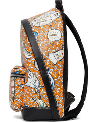 Burberry Orange E Canvas Tb Monogram Jett Backpack