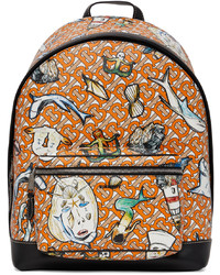 Burberry Orange E Canvas Tb Monogram Jett Backpack