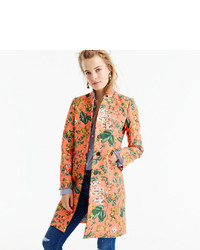 J.Crew Collection Regent Topcoat In Ratti Fruity Floral Print