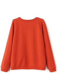 Orange Beaded Sweatshirt