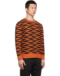 Levi's Vintage Clothing Orange Black The Shocking Truth Wool Crewneck Sweater