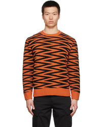 Levi's Vintage Clothing Orange Black The Shocking Truth Wool Crewneck Sweater