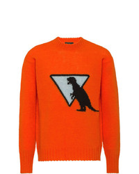 Prada Shetland Wool Crew Neck Sweater