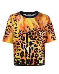 Roberto Cavalli Animal Print Short Sleeved T Shirt