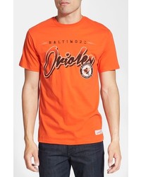 Mitchell & Ness Baltimore Orioles Script Tailored Fit Graphic T Shirt