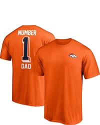 FANATICS Branded Orange Denver Broncos 1 Dad T Shirt