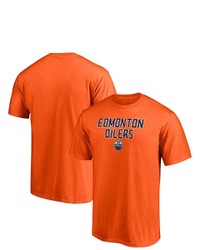 FANATICS Branded Orange Edmonton Oilers Big Tall Game Day Stack T Shirt