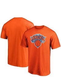 FANATICS Branded Orange New York Knicks Primary Team Logo T Shirt