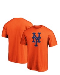 FANATICS Branded Orange New York Mets Official Logo T Shirt
