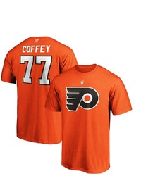 FANATICS Branded Paul Coffey Orange Philadelphia Flyers Authentic Stack Retired Player Name Number T Shirt