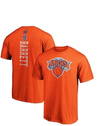 FANATICS Branded Rj Barrett Orange New York Knicks Playmaker Name Number T Shirt
