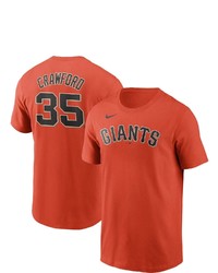 Nike Brandon Crawford Orange San Francisco Giants Name Number Team T Shirt At Nordstrom