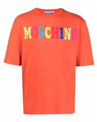 Moschino Colourblocked Logo Print T Shirt