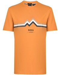 BOSS Crew Neck Logo Print T Shirt