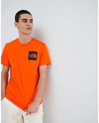 The North Face Fine T Shirt In Orange
