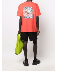 MSGM Fish Print Short Sleeve T Shirt