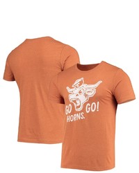 HOMEFIELD Heathered Texas Orange Texas Longhorns Vintage Go Horns Go T Shirt