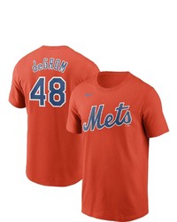 Nike Jacob Degrom Orange New York Mets Name Number T Shirt At Nordstrom