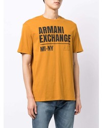 Armani Exchange Logo Print Cotton T Shirt