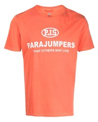 Parajumpers Logo Print Cotton T Shirt