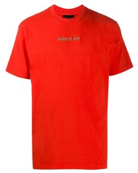 Babylon LA Logo Print Crew Neck T Shirt