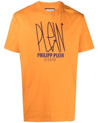 Philipp Plein Logo Print Round Neck T Shirt