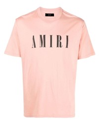 Amiri Logo Print Short Sleeve T Shirt