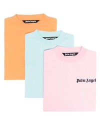 Palm Angels Logo Print T Shirt 3 Pack