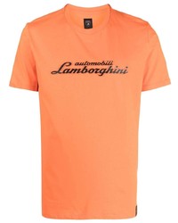 Automobili Lamborghini Logo Print T Shirt