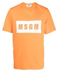 MSGM Logo Print T Shirt
