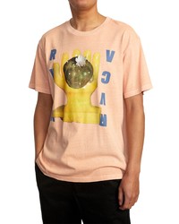RVCA Lophophora Cotton Graphic Tee In Peach At Nordstrom