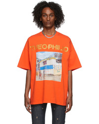 Theophilio Orange Black Fashion Fair Edition Crystal Family T Shirt