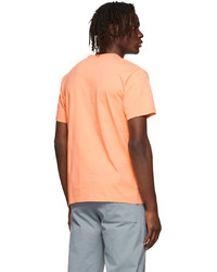 MAISON KITSUNÉ Orange Caf Kitsun Logo T Shirt