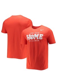 Nike Orange Clemson Tigers Logo Mantra T Shirt
