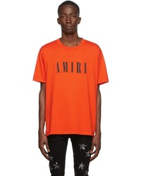 Amiri Orange Core Logo T Shirt