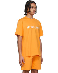 Helmut Lang Orange Cotton T Shirt