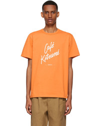 MAISON KITSUNÉ Orange Cotton T Shirt