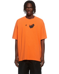 Off-White Orange Jumbo Marker Print T Shirt