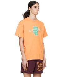 Brain Dead Orange Low Battery T Shirt