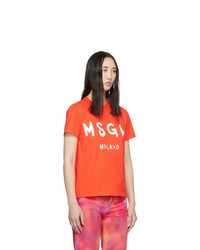 MSGM Orange Milano T Shirt