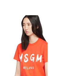 MSGM Orange Milano T Shirt