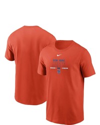 Nike Orange New York Mets Color Bar T Shirt