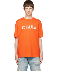 Heron Preston Orange Style T Shirt