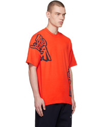 Stray Rats Orange Wonky T Shirt