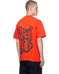 Stray Rats Orange Wonky T Shirt