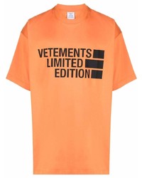Vetements Oversize Logo Print T Shirt