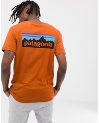 Patagonia P 6 Logo Organic T Shirt In Orange