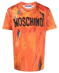 Moschino Paint Effect Short Sleeve T Shirt