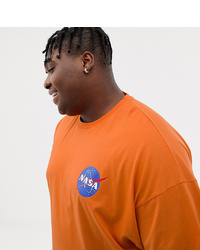 ASOS DESIGN Plus Nasa Oversized T Shirt In Orange